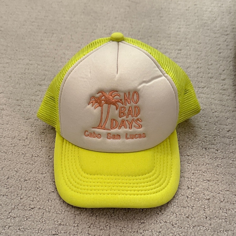 Neon Yellow and White Cabo Trucker Hat